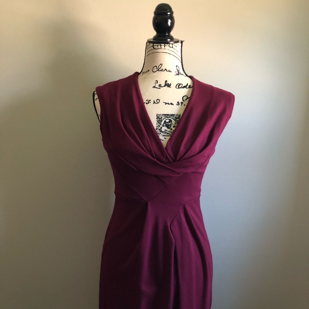 Banana Republic Maroon Midi Dress